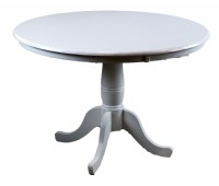 White Painted Round Pedestal Table