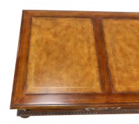 Leather Inlaid Cocktail Table