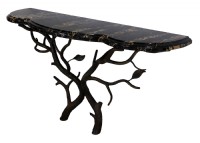 MarbleTop MetalTree Base ConsoleTable