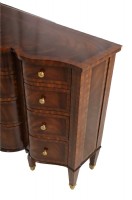 Scalloped Front Inlaid Flame Mahogany Sideboard