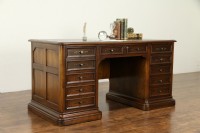 Chestnut Leather Top Desk