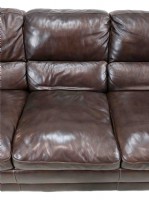 Brown Faux Leather Sofa