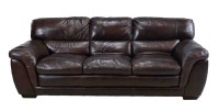 Brown Faux Leather Sofa