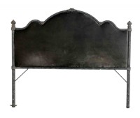Custom Grey Velvet Queen Bed