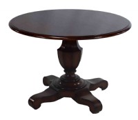 Round Wooden Pedestal Table