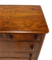 Six Drawer Flame Mahogany Chest