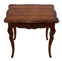 Plank Top Cognac Colored End Table