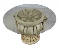 Glass Top Pedestal Table