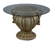 Glass Top Pedestal Table
