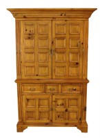 Pine Two Piece Armoire