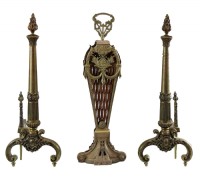 Antique Three Piece Fireplace Set