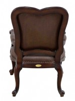 Crocodile Embossed Faux Leather Armchair