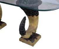 Glass Top Urn Based Cocktail Table