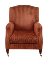 Striped Chenille Upholstered Armchair