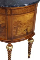 Italian Marquetry Demilune Cabinet