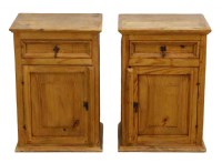 Pair of Vintage Pine Nightstands