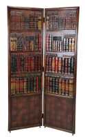 Two Panel Wooden Library Book Room Screen