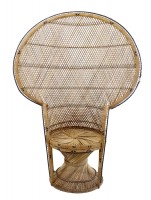 Vintage Bamboo Peacock Chair Set