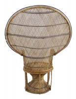 Vintage Bamboo Peacock Chair Set