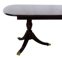 Flame Mahogany Double Pedestal Dining Set