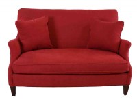Red Upholstered Loveseat