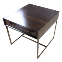 Contemporary Walnut End Table