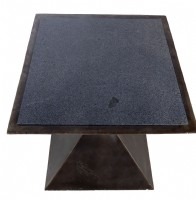 Inverted Pyramid Metal Pedestal Table