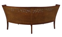 Custom made Curved wood/wicker settee