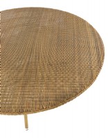 Round Wicker Table & Six Rattan Chairs