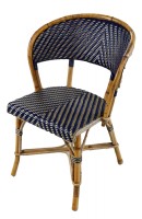 Round Wicker Table & Six Rattan Chairs