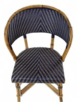 Round Wicker Table & Six Rattan Chairs