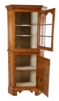 Primitive Style Solid Pine Corner Cabinet