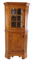 Primitive Style Solid Pine Corner Cabinet