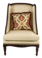 Pair of High Back Modern Wingback Chairs