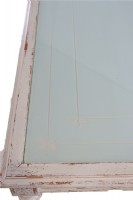 Shabby Chic Pale Green Glass Top Dining Table