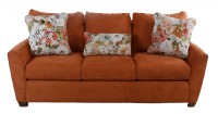 Orange Upholstered Sleeper Sofa