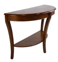 Wooden Demilune Console Table