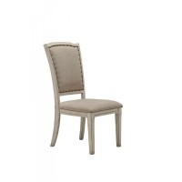Distressed White Wooden Dining Set