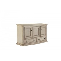 Distressed White Wooden Dining Set