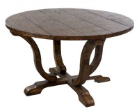 Round Wooden Pedestal Dining Table