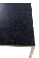 Black Granite Steel Frame Cocktail Table