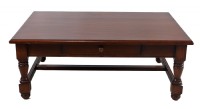 Hand Hewn Top Wooden Cocktail Table