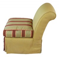 Set of Four Silk Slipper Chairs