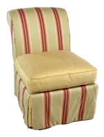 Set of Four Silk Slipper Chairs