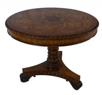 Inlaid Lido Pedestal Table