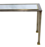 metal and glass console