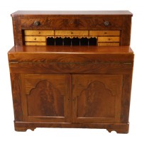 Antique Inlaid Chestnut Secretary