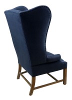 Navy Upholstered Wingback Chair