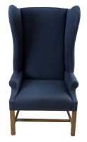 Navy Upholstered Wingback Chair