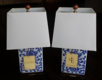 Pair of Koi Table Lamps